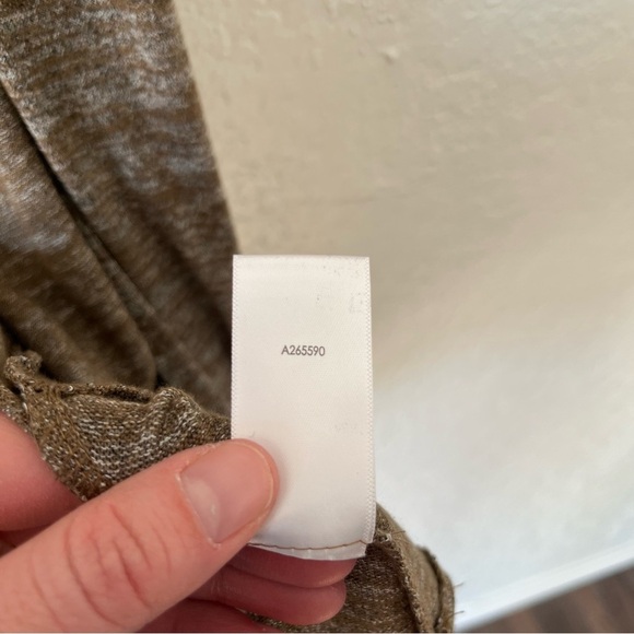 LOGO Lori Goldstein Vest Women's XL Green Draped Sweater Cardigan Pockets - Picture 6 of 7